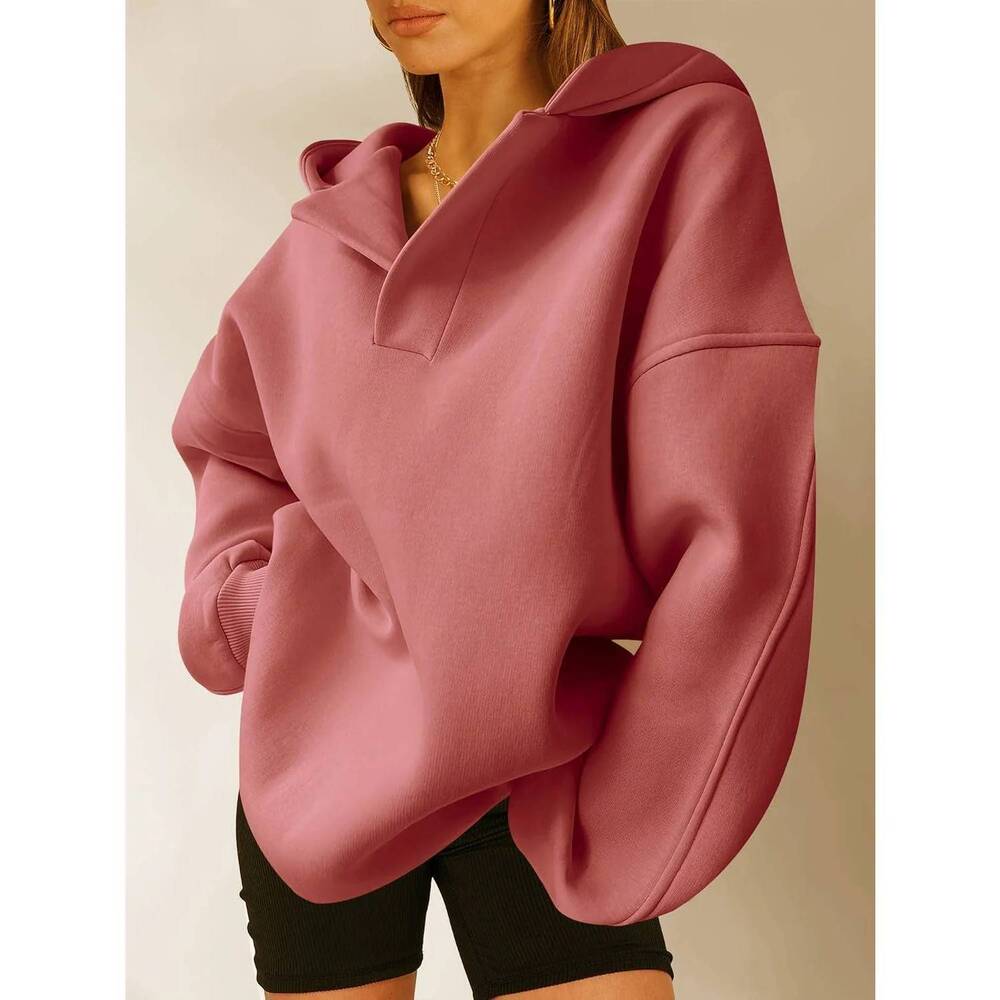 NEW LILY CLOTHING slouchy hooded sweatshirt in mauve